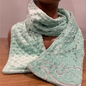 Triple Flip - Minky Handwarmer Scarf in Mint Green (Child size)